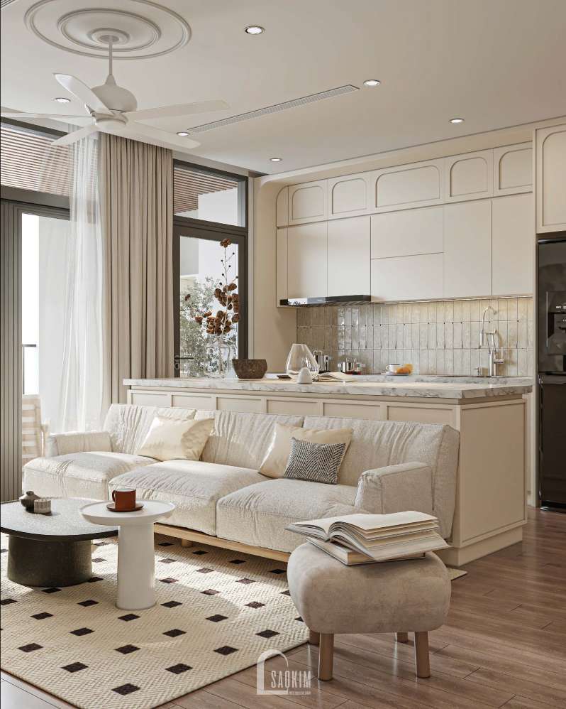Thiết kế phòng bếp phong cách Parisian tại dự án The Prime Thái Nguyên
